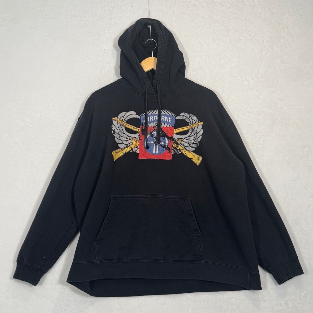 Black 82nd Airborne Graphic Hoodie 2XL